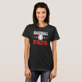 野球好きのパパ 野球選手の父 Tシャツ (正面フル)