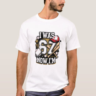 野球好き 67歳から楽しいTシャツ ファン向け Tシャツ