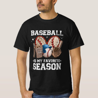 野球好きTシャツ 野球は私のお気に入りのシーズン Tシャツ