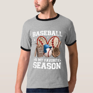 野球好きTシャツ 野球は私の好きな季節です Tシャツ