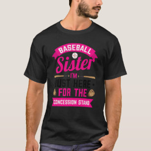 野球姉かわいい女の子の譲歩スタンドガール Tシャツ