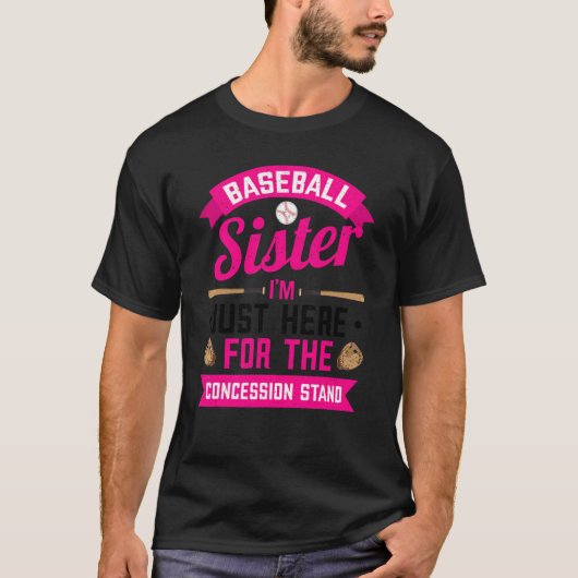 野球姉かわいい女の子の譲歩スタンドガール Tシャツ (正面)