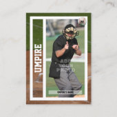 野球審判員退職記念物取引カード コーリングカード (正面)