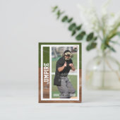 野球審判員退職記念物取引カード コーリングカード (スタンド正面)