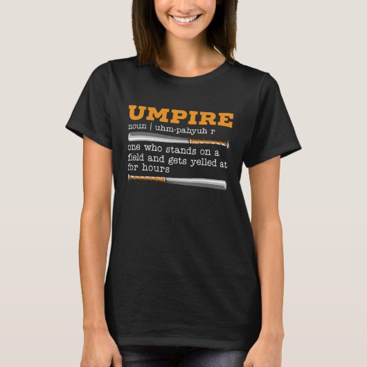 野球審判員 野球選手 野球チーム スポーツ Tシャツ (正面)
