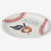 野球小さなルーキーホームベビー走ビーシャワー ペーパープレート (アングル)