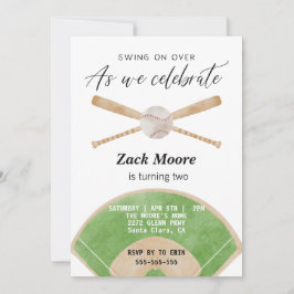 野球少年の誕生日の招待状を振り回す 招待状