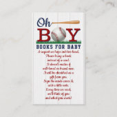 野球少年の赤ちゃんシャワー予約リクエスト エンクロージャーカード (正面)