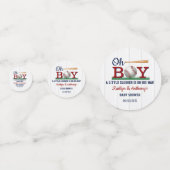 野球少年の赤ちゃんシャワー コンフェッティ (正面)