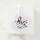 野球少年の赤ちゃんシャワー フェイバータグ (インサイチュ)