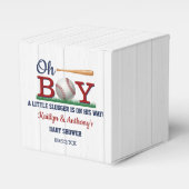 野球少年の赤ちゃんシャワー フェイバーボックス (正面サイド)