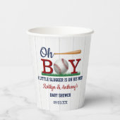 野球少年の赤ちゃんシャワー 紙コップ (裏面)