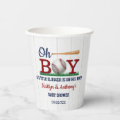 野球少年の赤ちゃんシャワー 紙コップ (正面)