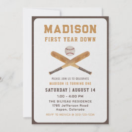 野球少年第1期誕生日の写真 招待状