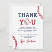 野球少年誕生会 サンキューカード (正面)