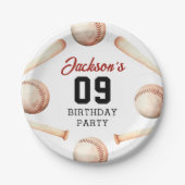野球少年誕生会 ペーパープレート (正面)