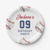野球少年誕生会 ペーパープレート (正面)