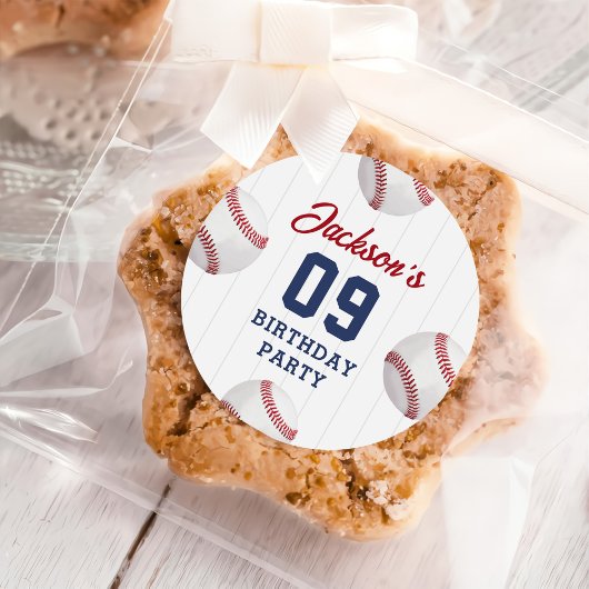 野球少年誕生会 ラウンドシール