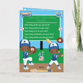 野球少年野球用語探し 誕生日おめでとう カード (裏面)