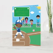 野球少年野球用語探し 誕生日おめでとう カード (正面)
