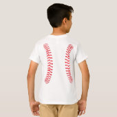 野球少年 縦縫い ユニフォームデザインTシャツ Tシャツ (裏面フル)