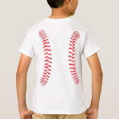 野球少年 縦縫い ユニフォームデザインTシャツ Tシャツ (裏面)