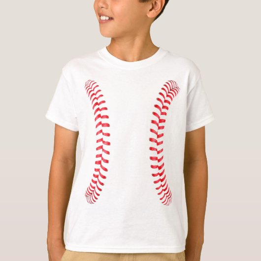 野球少年 縦縫い ユニフォームデザインTシャツ Tシャツ (正面)