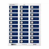 野球差出人住所ラベルオンダークブルー ラベル (フルシート)