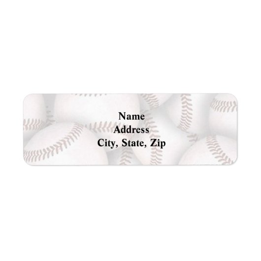 野球差出人住所ラベル ラベル (正面)