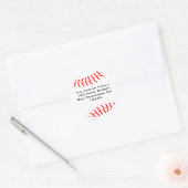 野球差出人住所封筒シール ラウンドシール (封筒)