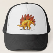 野球帽のステゴサウルスの漫画の恐竜 キャップ (正面)