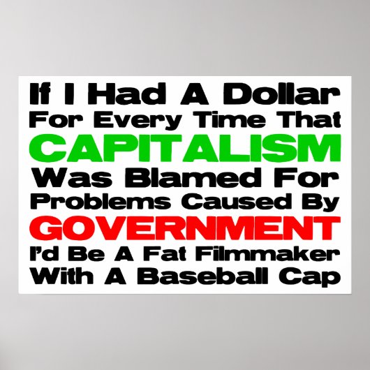 野球帽を付けた太いフィルムメーカー ポスター (正面)