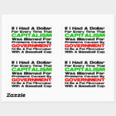 野球帽を付けた太いフィルムメーカー 長方形シール (シート)