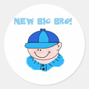 野球帽新しく大きいBroの男の子 ラウンドシール