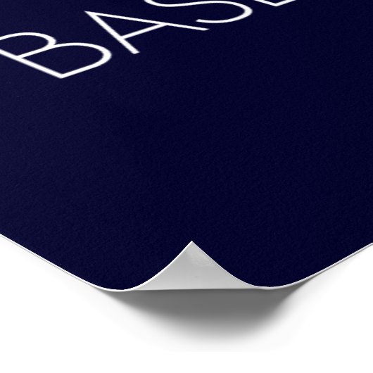 野球引用文7：成功のための規律ポスター ポスター (角)