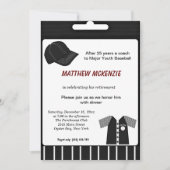 野球引退 招待状 (正面)