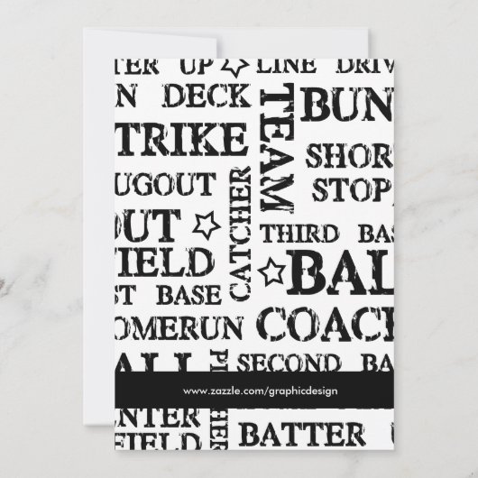 野球引退 招待状 (裏面)