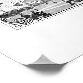 野球後を追球旗アートプリント ポスター (角)