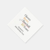 野球応援とビール40歳の誕生日パーティー スタンダードカクテルナプキン (角)