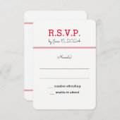 野球愛ウェディング RSVP 招待状 (正面/裏面)