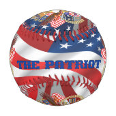 野球愛国の文字 野球ボール (裏面)