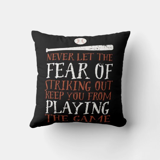 野球感動的スやる気を起こさせるポーツ引用文 クッション (裏面)