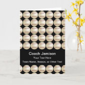 野球感謝していコーチ名空白の前インサイド黒 カード (黄色い花)