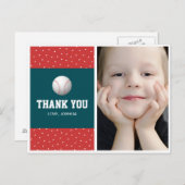 野球感謝していテーマ君の少年向け葉書 ポストカード (正面/裏面)