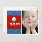 野球感謝していテーマ君の少年向け葉書 ポストカード (正面/裏面)