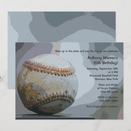野球招待状 招待状 (正面/裏面)