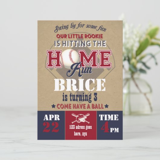 野球招待状 招待状 (スタンド正面)