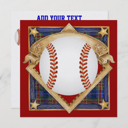 野球招待状- SRF 招待状 (正面/裏面)