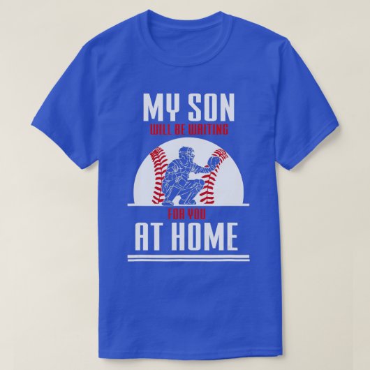 野球捕手スポーツチームコーチギフト Tシャツ (デザイン正面)