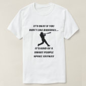 野球捕手投おもしろい球投頭が切れる手 Tシャツ (デザイン正面)